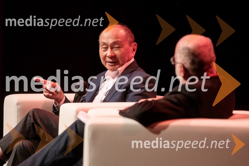  Francis Fukuyama, politolog in politični ekonomist; dr. Rudi Rizman, zagovornik človekovih pravicFabula v teoriji s Francisom Fukuyamo, Cankarjev dom