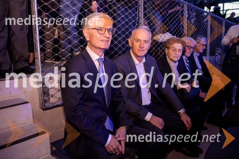 Franjo Bobinac, predsednik, Olimpijski komite Slovenije;  Jože  Mermal, predsednik upravnega odbora BTCOdprtje Športnega centra Ilirija