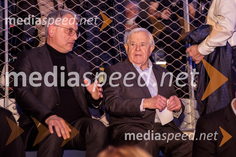  Matjaž Han, minister za gospodarstvo, turizem in šport;  Milan Kučan, nekdanji predsednik Republike SlovenijeOdprtje Športnega centra Ilirija