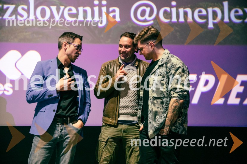 Srđan Milovanović, glasbenik;  Rok Kunaver, igralec;  Klemen Bunderla, radijski voditelj, radio AktualSneguljčica, premiera Disneyjeve klasike v Cineplexx Ljubljana