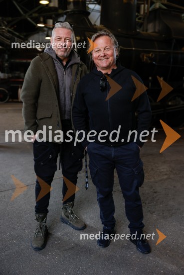  Matjaž Jelen, pevec, skupina Šank Rock;  Aleš Uranjek, glasbeni menedžer, bobnar Šank RockNovinarska konferenca pred festivalom Pivo in cvetje Laško 2025