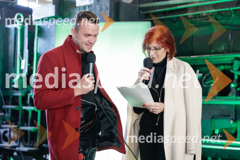  Luka Basi, pevec;  Darinka Pavlič Kamien, strokovnjakinja za komuniciranjeNovinarska konferenca pred festivalom Pivo in cvetje Laško 2025