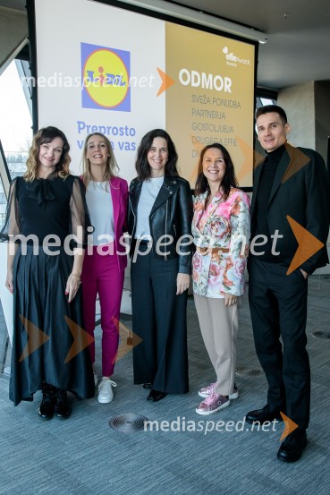  Rinalda Klemenčič, strokovna direktorica Effie Slovenija 2025;  Špela Žorž, predsednica Effie Slovenija 2025;  Dunja Antonijević, vodja produktnega marketinga, Krka;  Katarina Pivk Kreft, direktorica, Kotányi Slovenija;  Goran Lang, strateg, Futura DDB2. Effie dan