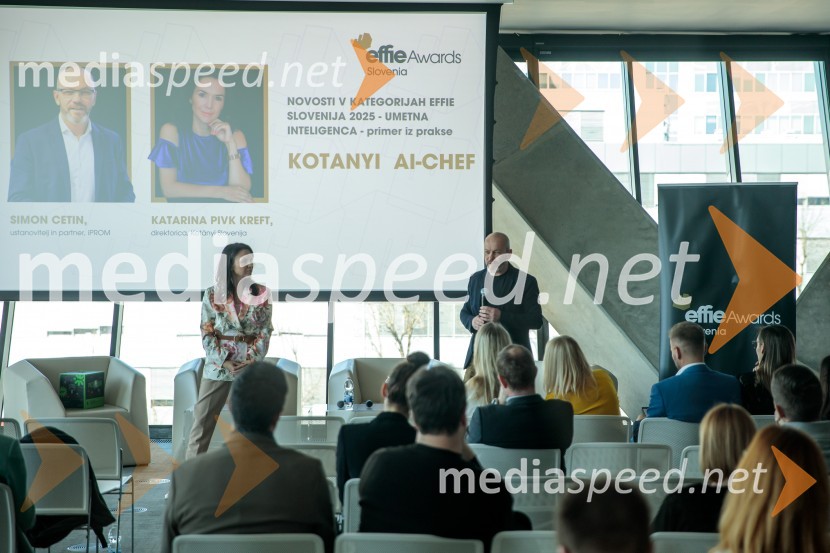  Katarina Pivk Kreft, direktorica, Kotányi Slovenija;  Simon Cetin, ustanovitelj in partner digitalne agencije iPROM2. Effie dan