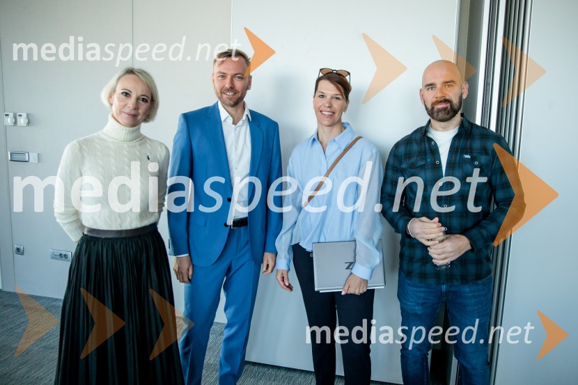  Špela Žorž, predsednica Effie Slovenija 2025;  Alan Šćuric, Telekom Slovenije;  Eva Šterk;  Davorin Milinović2. Effie dan