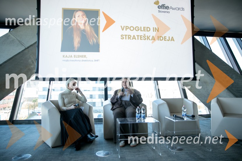  Špela Žorž, predsednica Effie Slovenija 2025;  Kaja Elsner, tekstopiska, Grey2. Effie dan