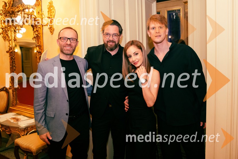  Klemen Valter, poslovni vodja programa, SNG Opera in Balet Ljubljana;  Marko  Hribernik, direktor SNG Opera in balet Ljubljana;  Ana Klašnja, balerina;  Lukas Zuschlag, baletnik, koreografOpera za tri groše, koprodukcija SNG Drama Ljubljana in SNG Opera in balet Ljubljana