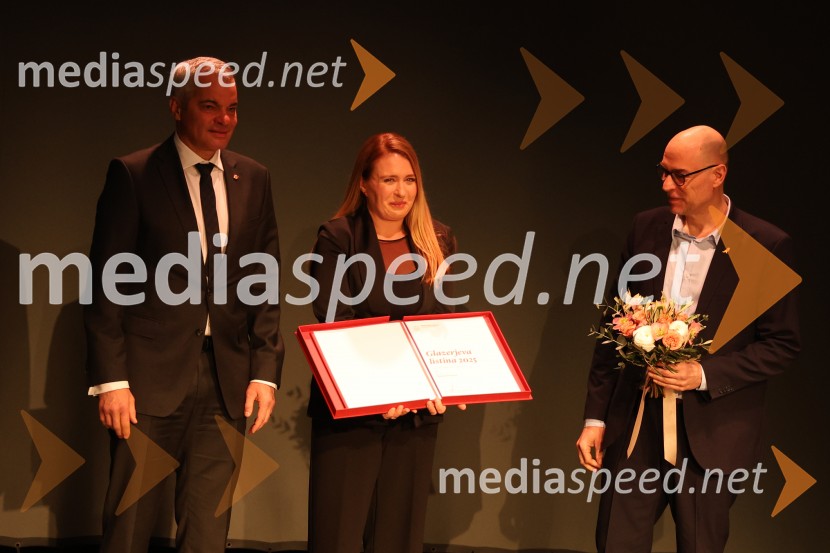  Aleksander Saša Arsenovič, župan, Mestna občina Maribor;  Oksana Pečeny, koncertna mojstrica;  ... Glazerjeve nagrade 2025, podelitev