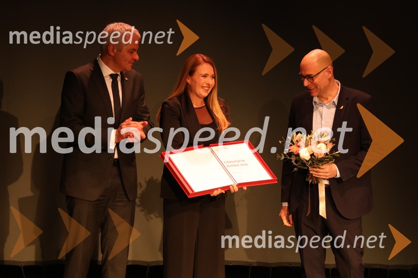  Aleksander Saša Arsenovič, župan, Mestna občina Maribor;  Oksana Pečeny, koncertna mojstrica;  ... Glazerjeve nagrade 2025, podelitev