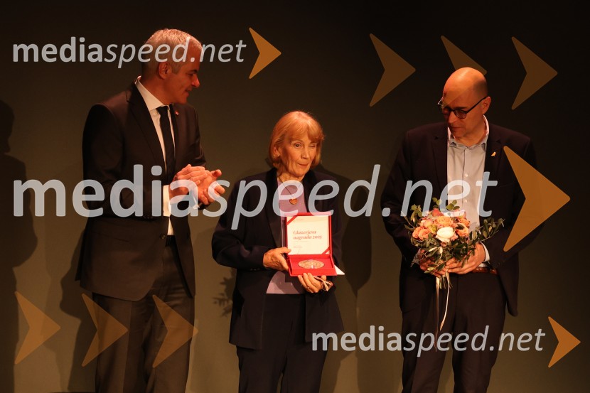  Aleksander Saša Arsenovič, župan, Mestna občina Maribor;  Anka Krašna, slikarka;  ... Glazerjeve nagrade 2025, podelitev