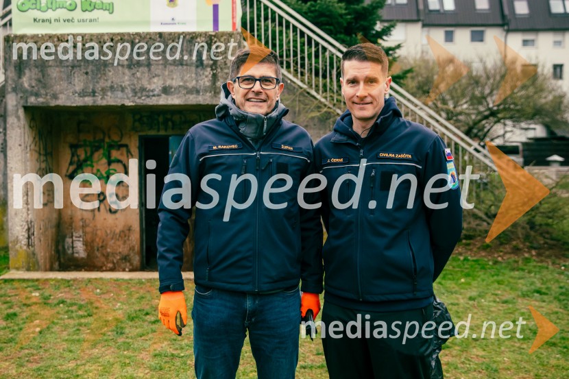  Matjaž Rakovec, župan Mestne občine Kranj;  Janez Černe, podžupan Mestne občine KranjOčistimo Kranj 2025 in dan odprtih vrat kranjskih zaklonišč