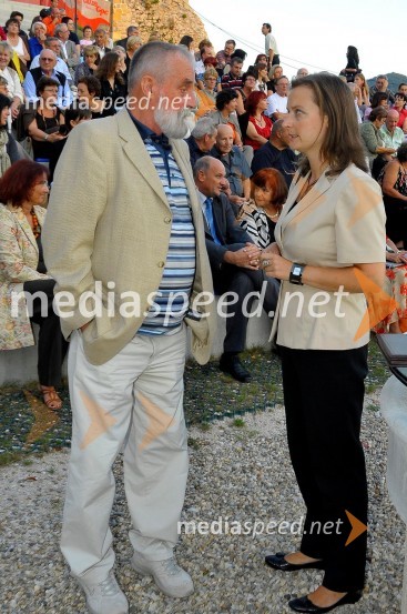 Jože Snoj, pesnik in dobitnik Veronikine nagrade 2009 ter Vanesa Čanji, direktorica Fit medie d.o.o. in organizatorka prireditvePodelitev Veronikinih nagrad