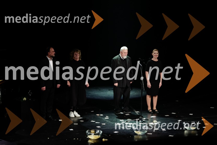  Joži Šalej, glasbenik;  Tijana Zinajić, režiserka, igralka;  Jože  Pernarčič;  Vesna Pernarčič, igralkaPiaf, Edith Piaf – jubilejna predstava ob 20. sezoni, Cankarjev dom