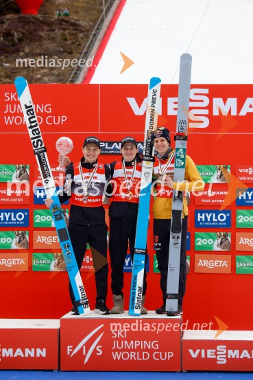  Anže Lanišek, smučarski skakalec;  Domen Prevc, smučarski skakalec;  Andreas Wellinger, smučarski skakalec (Nemčija)Domen Prevc do rekorda, Anže Lanišek do zmage, Planica 2025, nedelja