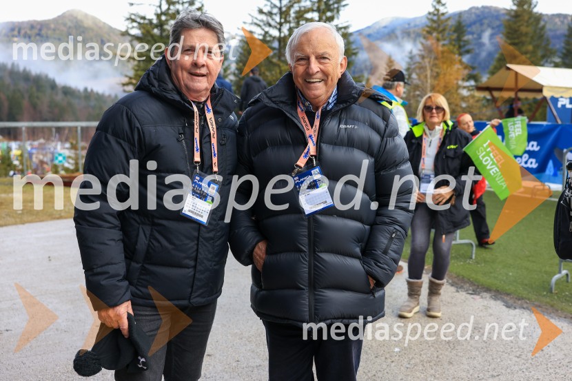  Borut Meh, predsednik smučarskih skokov in nordijske kombinacije;  Janez Čadež, nekdanji generalni direktor RTV SLODomen Prevc do rekorda, Anže Lanišek do zmage, Planica 2025, nedelja