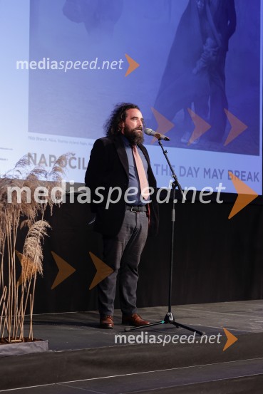   Jure Novak, generalni direktor, Cankarjev domOtvoritev razstave Nicka Brandta, Napočil bo dan