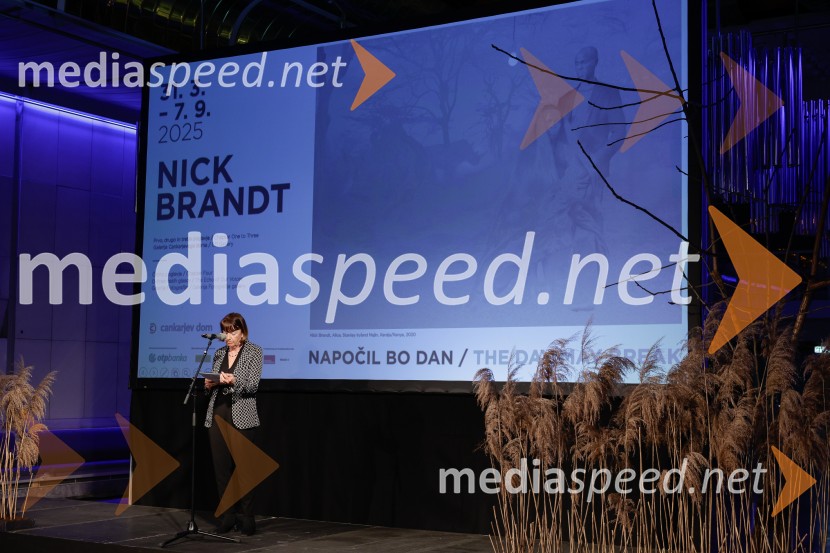 prof. dr. Lučka Kajfež Bogataj, klimatologinja, profesorica na Biotehniški fakulteti v LjubljaniOtvoritev razstave Nicka Brandta, Napočil bo dan