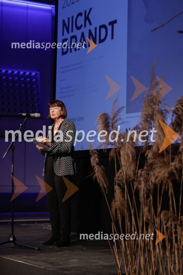 prof. dr. Lučka Kajfež Bogataj, klimatologinja, profesorica na Biotehniški fakulteti v LjubljaniOtvoritev razstave Nicka Brandta, Napočil bo dan