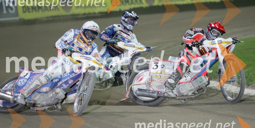 Spredaj: Jason Crump (Avstralija) - levo in Greg Hancock (ZDA)SPEEDWAY, VN Evrope 2005
