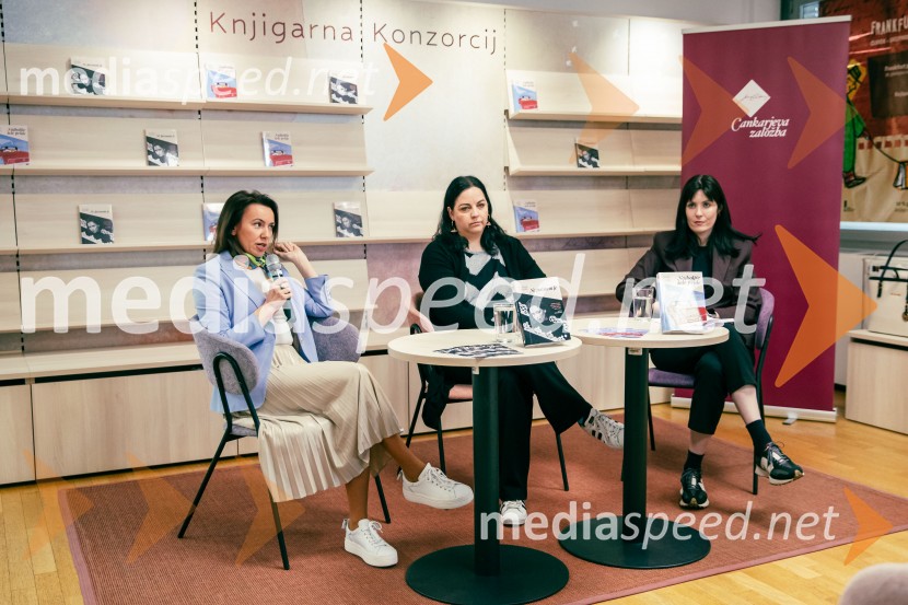  Suzana Zagorc, pisateljica;  Petra Julia Ujawe, novinarka;  Lara Paukovič, pisateljicaPredstavitev novosti v zbirki Razmerja