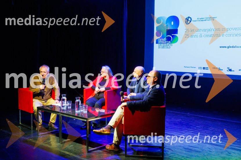  Tomaž Perovič, direktor informativnega programa in športa Planet TV; dr. Ljubica Jelušič, poslanka stranke SD; prof. dr. Kozmo Ahačič, jezikoslovec in literarni zgodovinar;  dr. Dan  Podjed, antropologČetrt stoletja Gledališča Koper