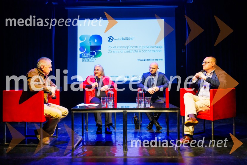  Tomaž Perovič, direktor informativnega programa in športa Planet TV; dr. Ljubica Jelušič, poslanka stranke SD; prof. dr. Kozmo Ahačič, jezikoslovec in literarni zgodovinar;  dr. Dan  Podjed, antropologČetrt stoletja Gledališča Koper