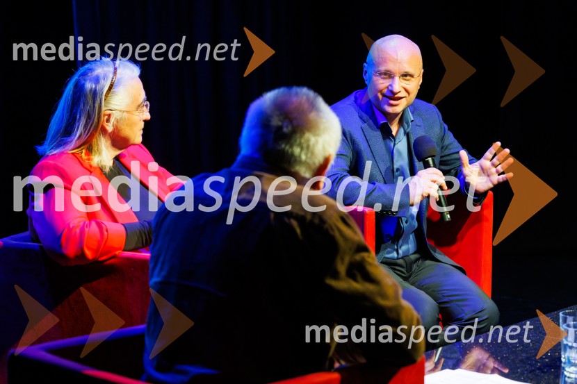 dr. Ljubica Jelušič, poslanka stranke SD;  Tomaž Perovič, direktor informativnega programa in športa Planet TV; prof. dr. Kozmo Ahačič, jezikoslovec in literarni zgodovinarČetrt stoletja Gledališča Koper