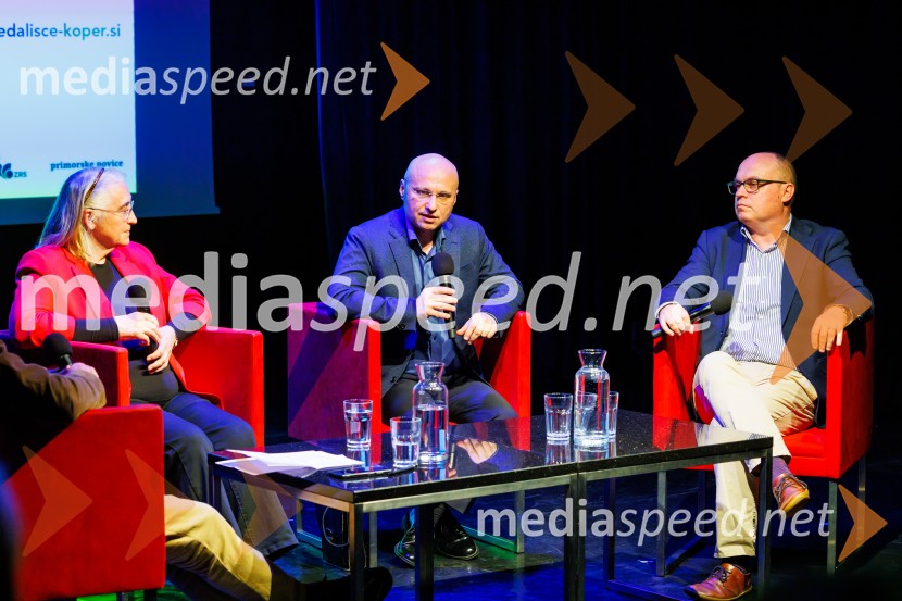 dr. Ljubica Jelušič, poslanka stranke SD; prof. dr. Kozmo Ahačič, jezikoslovec in literarni zgodovinar;  dr. Dan  Podjed, antropologČetrt stoletja Gledališča Koper