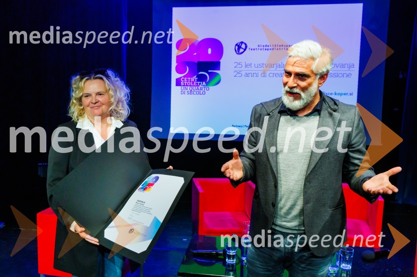  Sebastian Cavazza, dramski in filmski igralec;  Katja Pegan,  direktorica in režiserka, Gledališče Koper Teatro CapodistriaČetrt stoletja Gledališča Koper