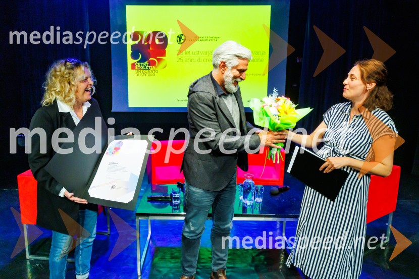  Katja Pegan,  direktorica in režiserka, Gledališče Koper Teatro Capodistria;  Sebastian Cavazza, dramski in filmski igralec;  Anja Drnovšek, igralkaČetrt stoletja Gledališča Koper