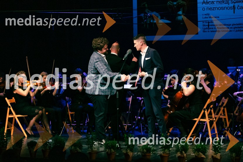  Luka Marcen, režiser;  Janez Černe, podžupan Mestne občine Kranj55. Teden slovenske drame, sklepna slovesnost s podelitvijo nagrad