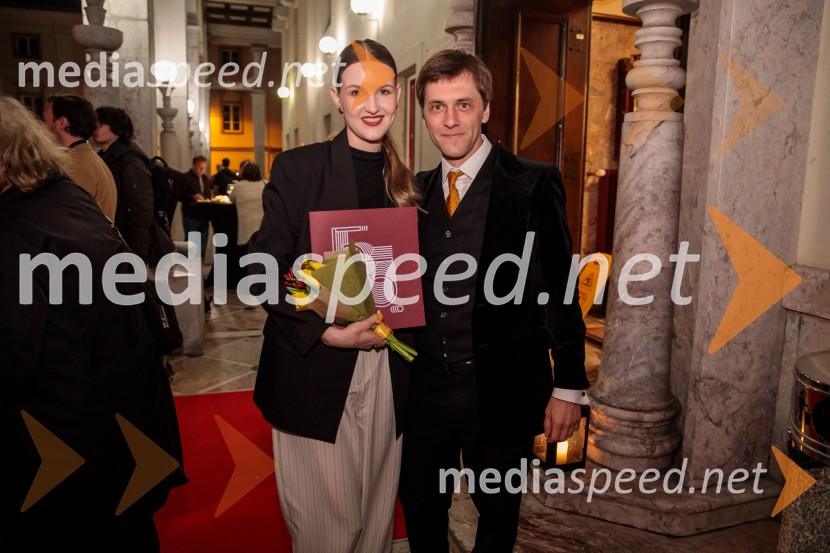  Lucija Harum, igralka, pevka;  Rok Bozovičar, direktor, Prešernovo gledališče Kranj 55. Teden slovenske drame, sklepna slovesnost s podelitvijo nagrad