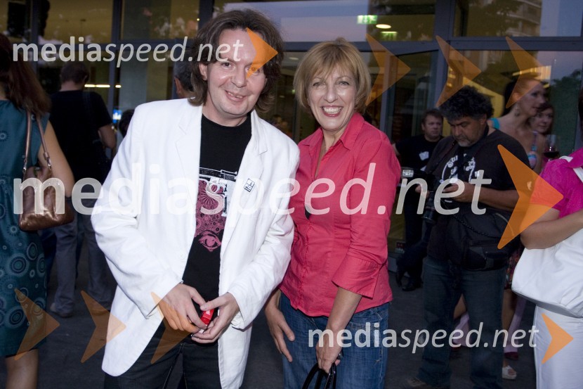 Andrej Košak, režiser in Vika Potočnik, nekdanja županja LjubljaneCenter urbane kulture Kino Šiška, otvoritev