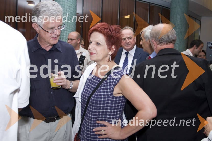 Pavel Gantar, predsednik Državnega zbora in Majda Širca, ministrica za kulturoCenter urbane kulture Kino Šiška, otvoritev