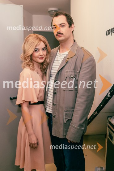  Lara Wolf Završnik, igralka;  Gal  Oblak, igralec Tradicionalni koncert MGL&AGRFT v Kino Šiška