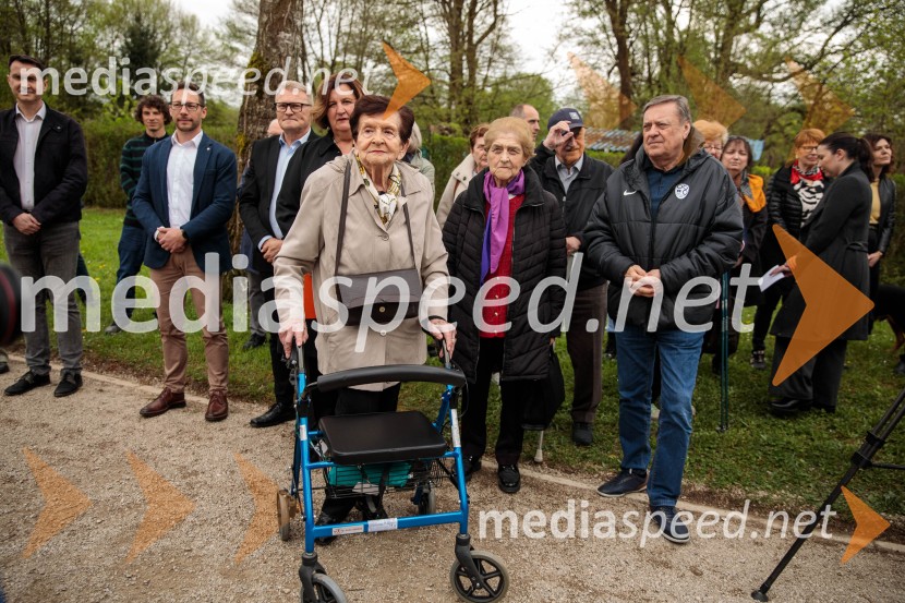 Spominska tabla v čast Aniti Ogulin ob Poti spominov in tovarištva