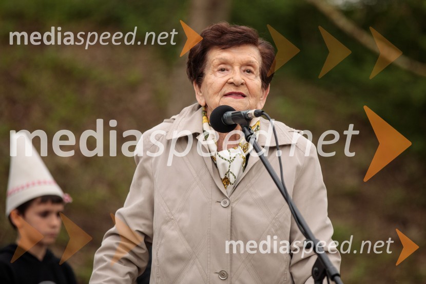 Spominska tabla v čast Aniti Ogulin ob Poti spominov in tovarištva