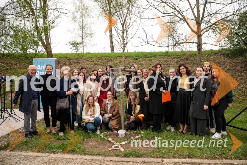 Spominska tabla v čast Aniti Ogulin ob Poti spominov in tovarištva