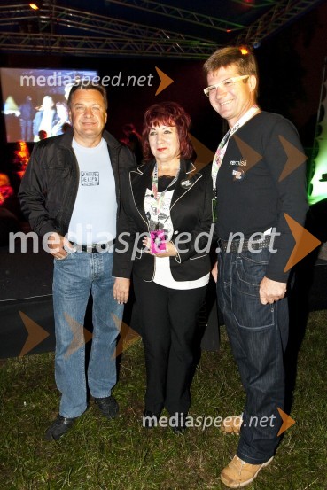 Zoran Jankovič, župan Ljubljane, Dejan Turk, predsednik uprave Simobil in Vlasta Nussdorfer, generalna sekretarka društva Beli obroč6. dobrodelni Žur z razlogom