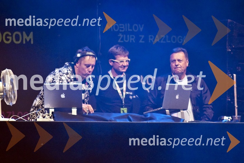 DJ Umek, Dejan Turk, predsednik uprave Simobil in Zoran Jankovič, župan Ljubljane6. dobrodelni Žur z razlogom