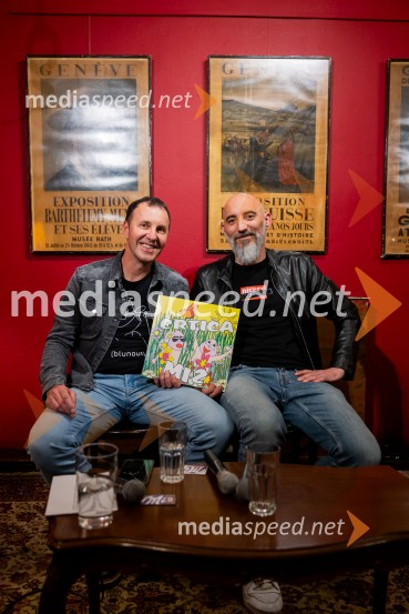  Jernej Dirnbek - Dimek, skupina MI2;  Robert Firer - Fiki, prvi član dueta Mi2Skupina Mi2 izdala vinilno ploščo Črtica