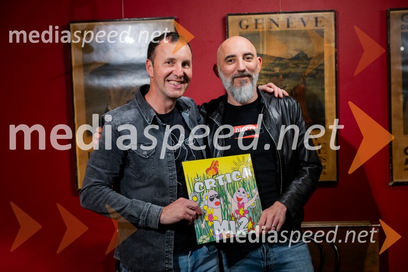  Jernej Dirnbek - Dimek, skupina MI2;  Robert Firer - Fiki, prvi član dueta Mi2Skupina Mi2 izdala vinilno ploščo Črtica