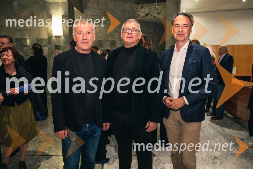  Ivica Buljan, režiser;  Robert Waltl, direktor, Mini teater;  Tomislav Čizmić, predsednik poslovodstva družbe, Telemach Slovenija d.o.o.Kralj Lear, premiera v SNG Nova Gorica