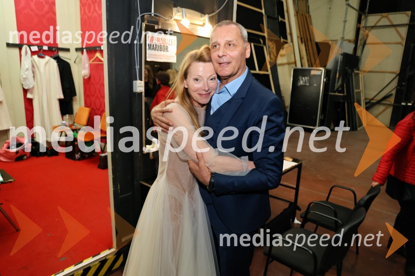  Nataša Matjašec Rošker, igralka;  Danilo Rošker, direktor SNG MariborFedra, premiera Drame SNG Maribor