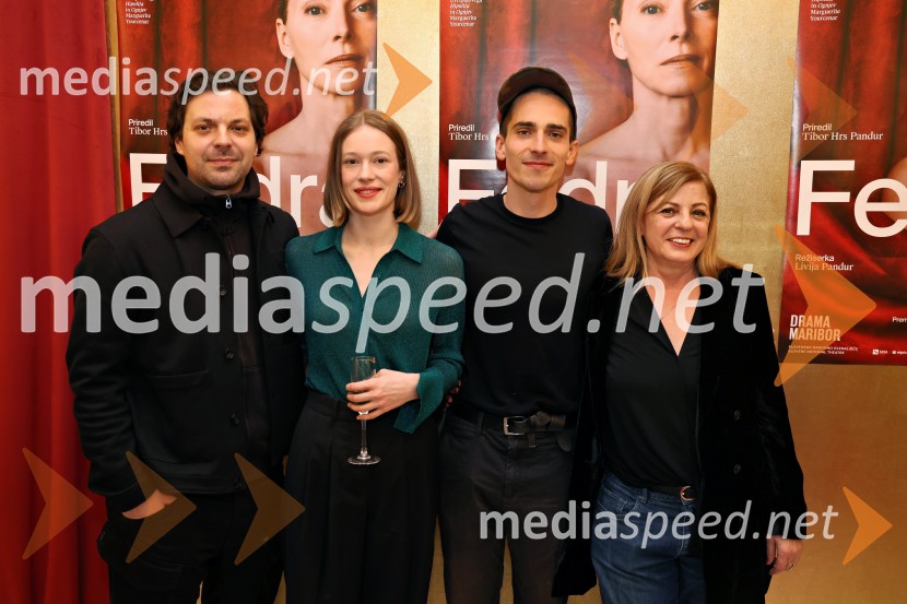  Tibor Hrs Pandur, pesnik, dramaturg in prevajalec;  Julija Klavžar, igralka;  Petja Labović, igralec;  Livija Pandur,  režiserka, dramaturginja in producentka Pandur TheatersFedra, premiera Drame SNG Maribor