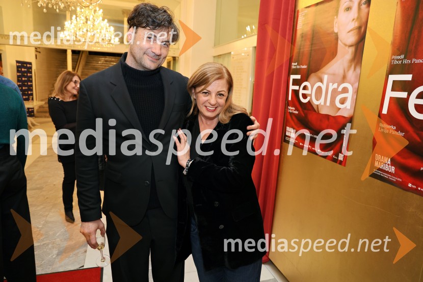  Branko Jordan, igralec;  Livija Pandur,  režiserka, dramaturginja in producentka Pandur TheatersFedra, premiera Drame SNG Maribor