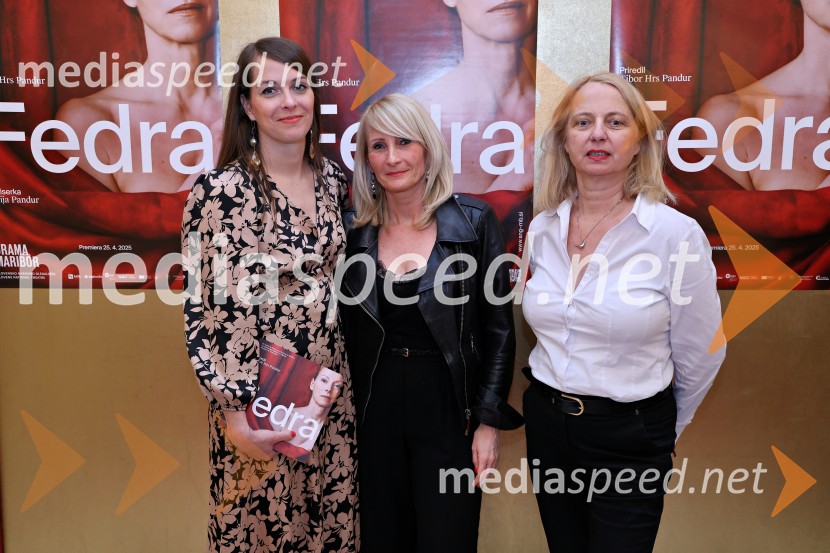  Špela Lešnik, producentka Drame SNG Maribor;  Anja Žižek, marketing SNG Maribor;  Jasmina Leskovar, SNG MariborFedra, premiera Drame SNG Maribor