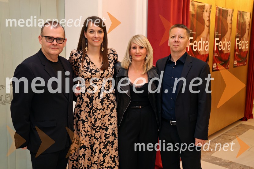  Alan Kavčič, predstavnik za odnose z javnostmi SNG Maribor;  Špela Lešnik, producentka Drame SNG Maribor;  Anja Žižek, marketing SNG Maribor;  Matjaž Partlič, SNG MariborFedra, premiera Drame SNG Maribor