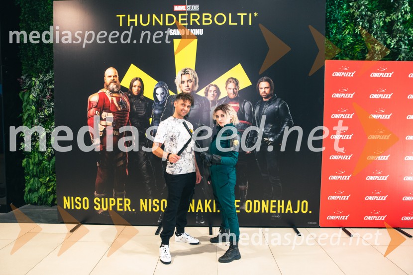  Matic  Gaiser, cosplayer, costumer;  Ari , cosplayVečer superjunakov s filmom Thunderbolti v Cineplexx Ljubljana