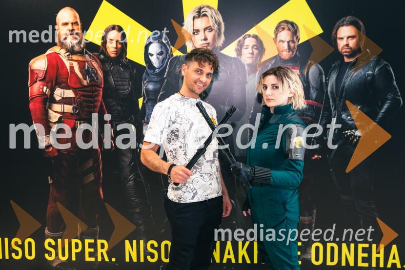  Matic  Gaiser, cosplayer, costumer;  Ari , cosplayVečer superjunakov s filmom Thunderbolti v Cineplexx Ljubljana